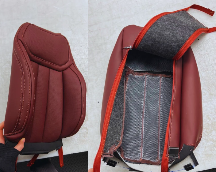 Seat front and back assembly